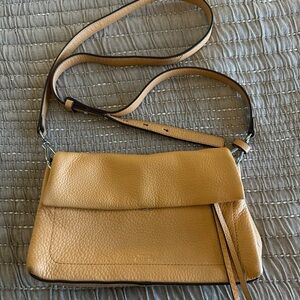 Vince Camuto Orange/Tan Leather Crossbody Bag